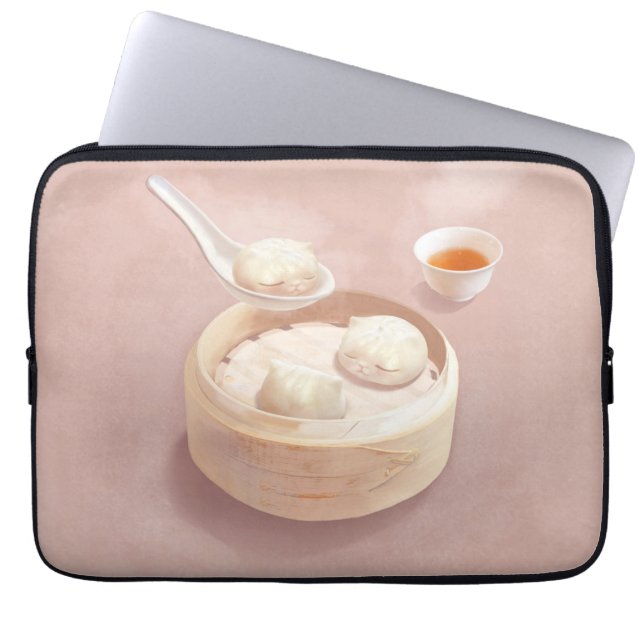 Bao Baby – Tea Time Bao Buddies Laptop Sleeve (Front)