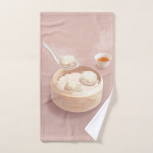 Bao Buddies: Cute Cat Dumplings in Steamer Bath Towel Set