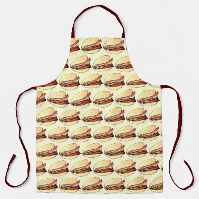 Bao Buns Porkbelly Lotus Bun Chinese Food Print Apron (Front)