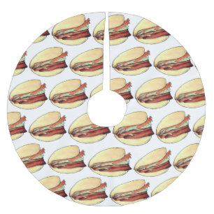 Bao Buns Porkbelly Lotus Bun Chinese Food Print Brushed Polyester Tree Skirt