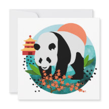 BAO SHI - Panda -flat note cards- details on back