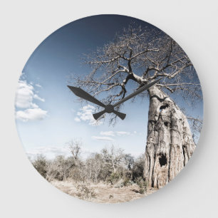 Baobab Tree at Mana Pools National Park Photo Large Clock