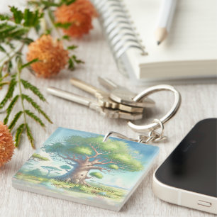 Baobab Tree & Quote Key Ring