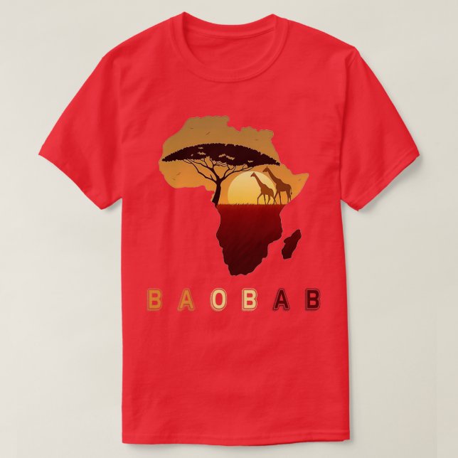 Baobab treesunsets baobab treeAfrica baobab tree T-Shirt (Design Front)