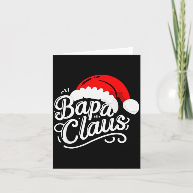 Bapa Claus Christmas Santa's Pajama Family Matchin Card (Front)