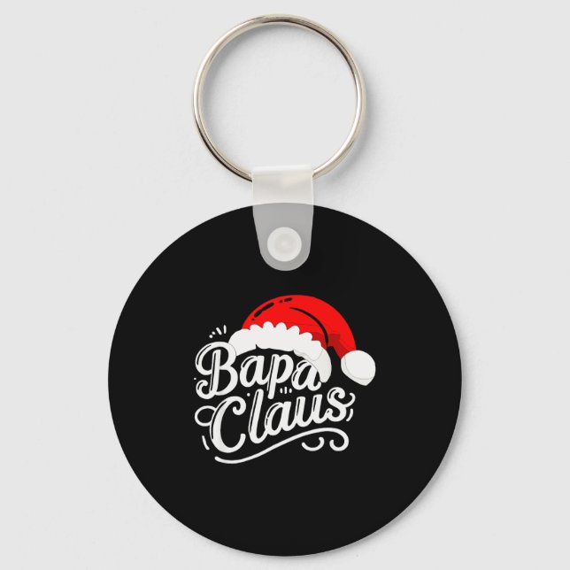 Bapa Claus Christmas Santa's Pajama Family Matchin Key Ring (Front)