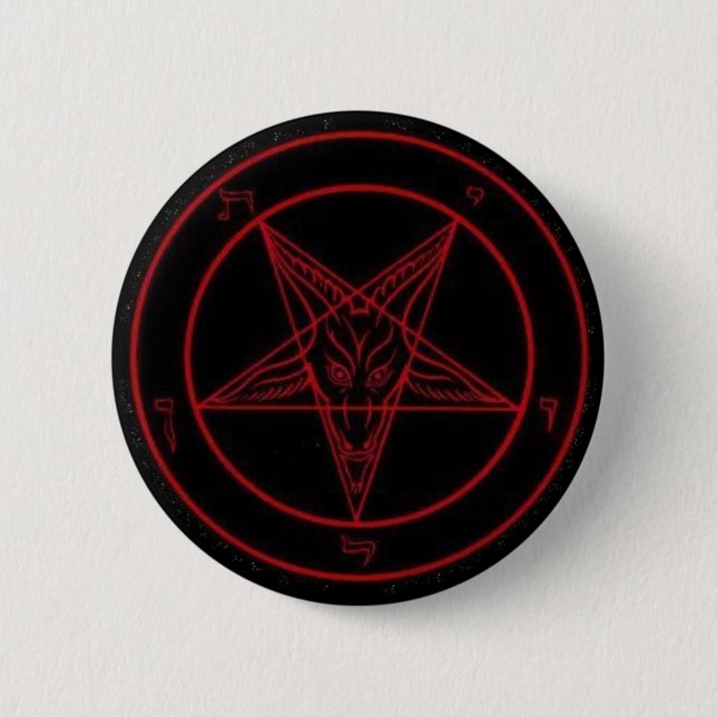 Baphomet 6 Cm Round Badge (Front)