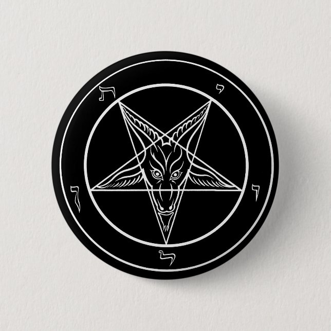 Baphomet 6 Cm Round Badge (Front)