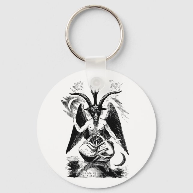 Baphomet (black) key ring (Front)