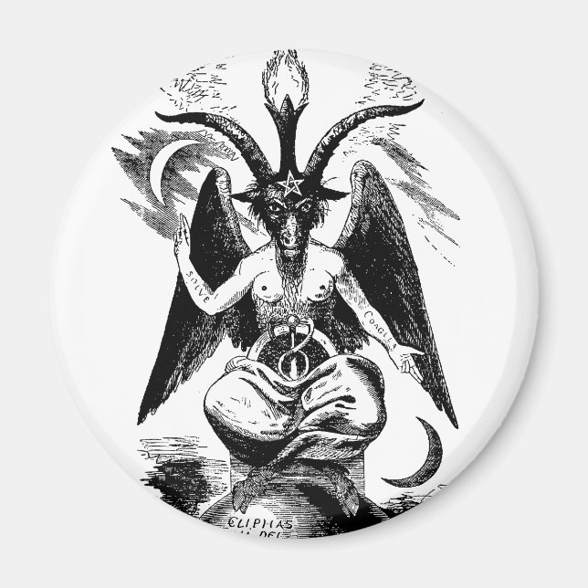 Baphomet (black) magnet (Front)