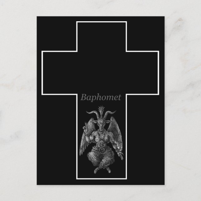 Baphomet Cross Postcard (Front)