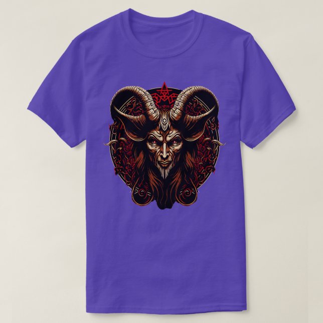 Baphomet Demon Satanic Goth Lucifer T-Shirt (Design Front)
