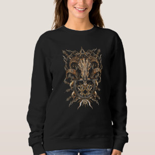 Baphomet Goat Head Occult Horror Pentagram Skulls Sweatshirt