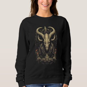 Baphomet Goat Head Satanic Witchcraft Occult Graph Sweatshirt