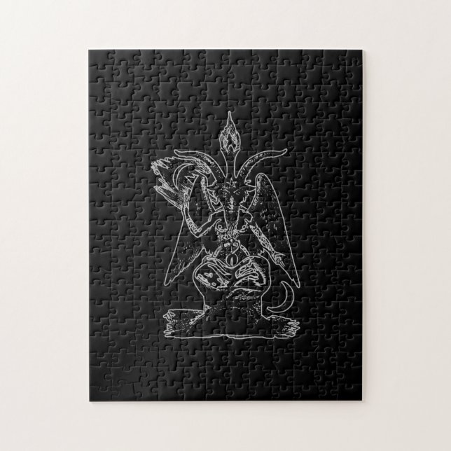 Baphomet Goat Satan Black Magic Lucifer Occult Jigsaw Puzzle (Vertical)