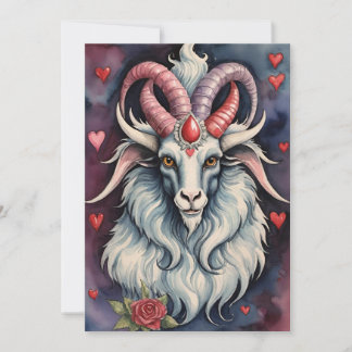 Baphomet Gothic Valentine's Day Every Realm Holiday Card