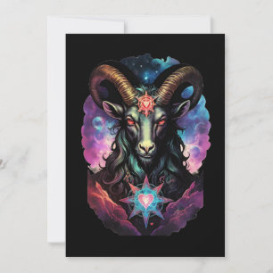 Baphomet Gothic Valentine's Day Love Holiday Card