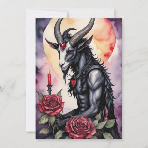 Baphomet Gothic Valentine's Day Love Holiday Card