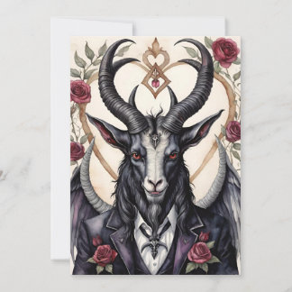 Baphomet Gothic Valentine's Day Love Holiday Card