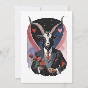 Baphomet Gothic Valentine's Day Love Holiday Card