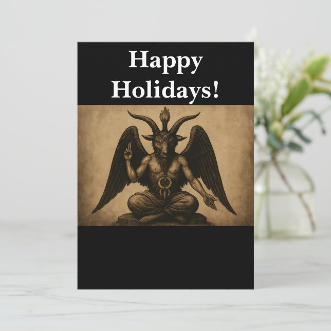 Baphomet Holiday Card (Standing Front)