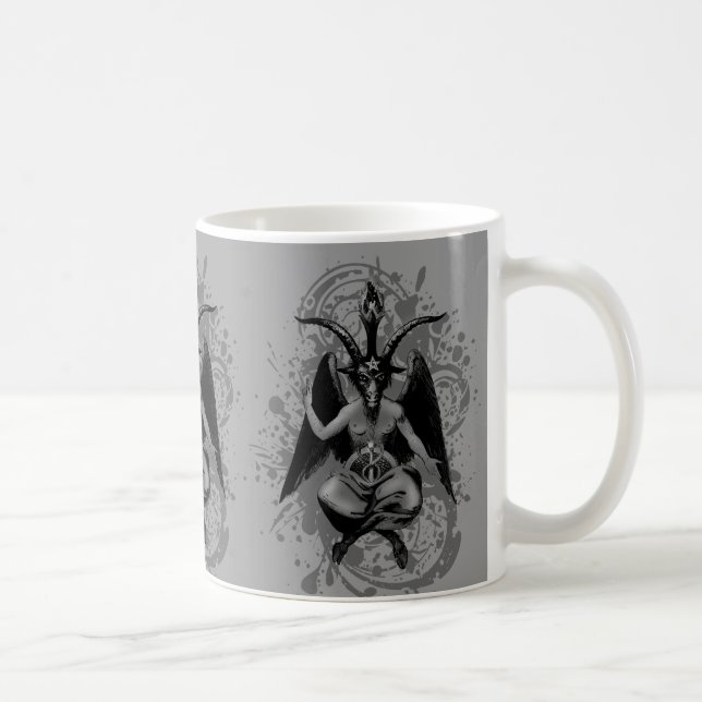 Baphomet: horned god of witches and witchcraft, coffee mug (Right)