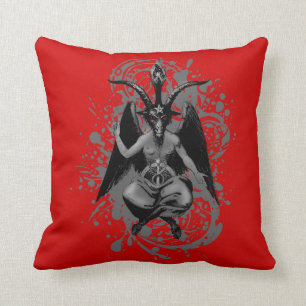 Baphomet: horned god of witches and witchcraft, cushion