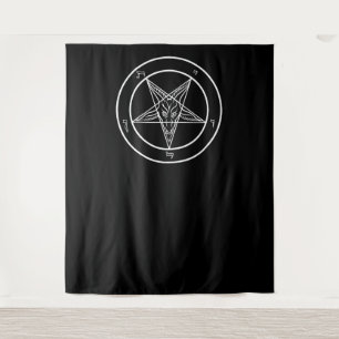 Baphomet HUGE Ritual Chamber Tapestry 88"x104"
