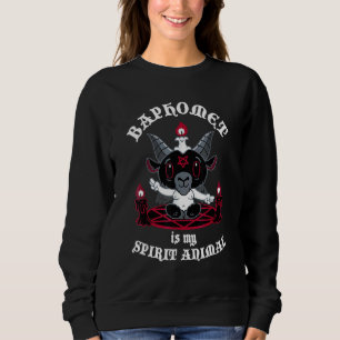 Baphomet Is My Spirit Animal Cute Satan Goat Occul Sweatshirt