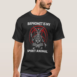 Baphomet Is My Spirit Animal Satan Pentagram Athei T-Shirt