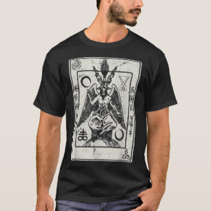 Baphomet Occult Satan Goat Head Devil Tarot Card D T-Shirt