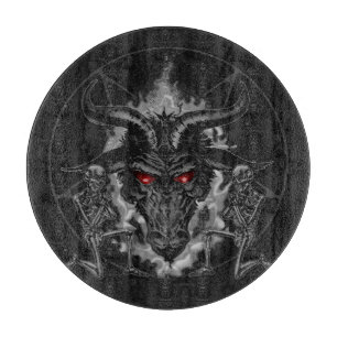 Baphomet Pentagram Black Metal Cutting Board