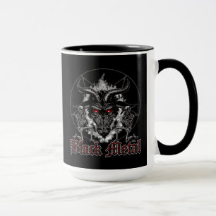 Baphomet Pentagram Black Metal Mug