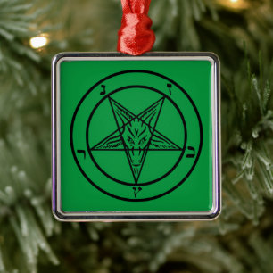 Baphomet Pentagram Metal Ornament