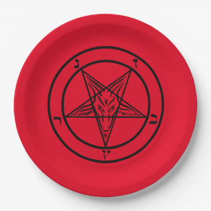Baphomet Pentagram Paper Plate