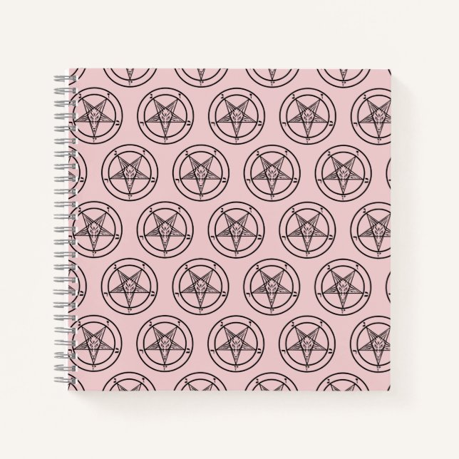 Baphomet Pentagram Pink Satanic  Notebook (Front)