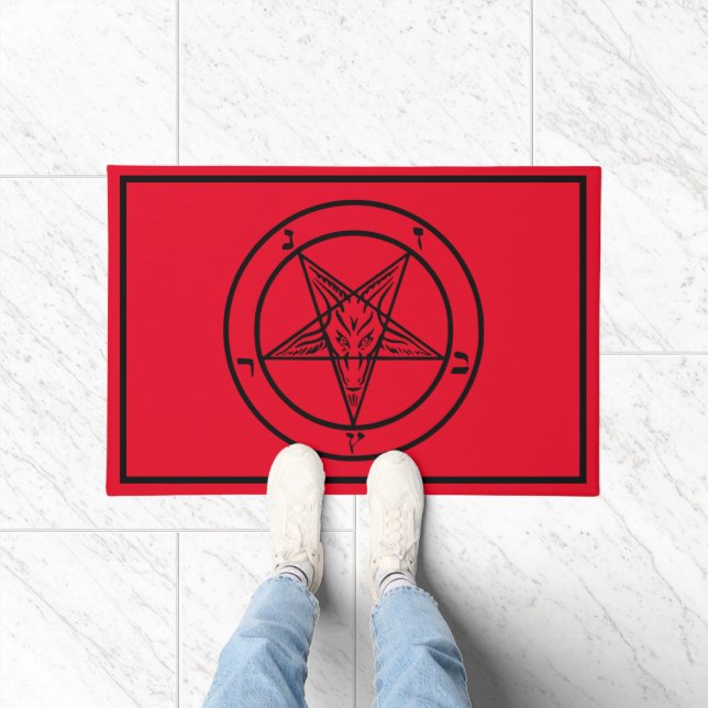 Baphomet Pentagram Satanic Doormat (Indoor)