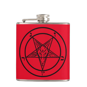 Baphomet Pentagram Satanic Flask
