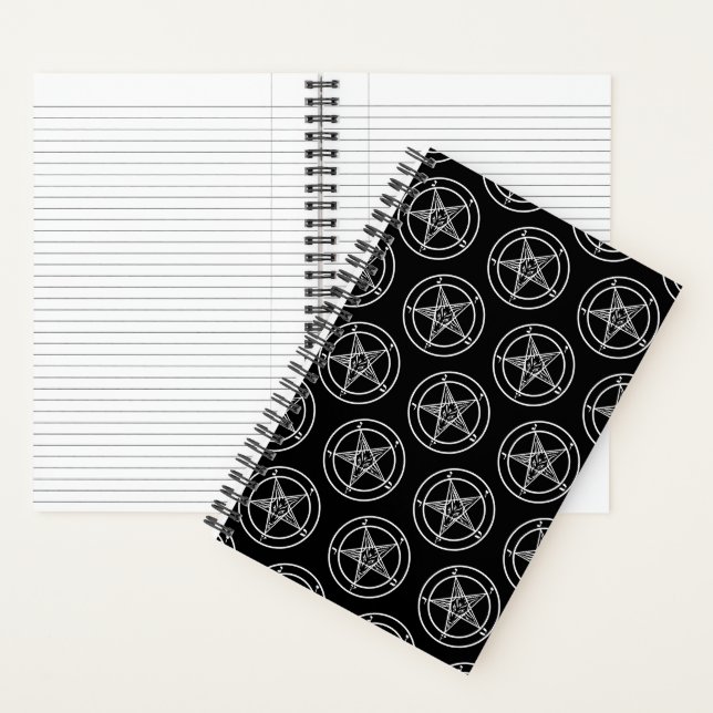 Baphomet Pentagram Satanic Spiral Notebook (Inside)