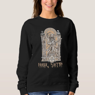 Baphomet Play Electric Guitar Hail Satan Devil 666 Sweatshirt