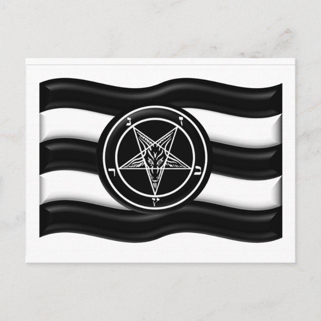 Baphomet Pride Flag Postcard (Front)