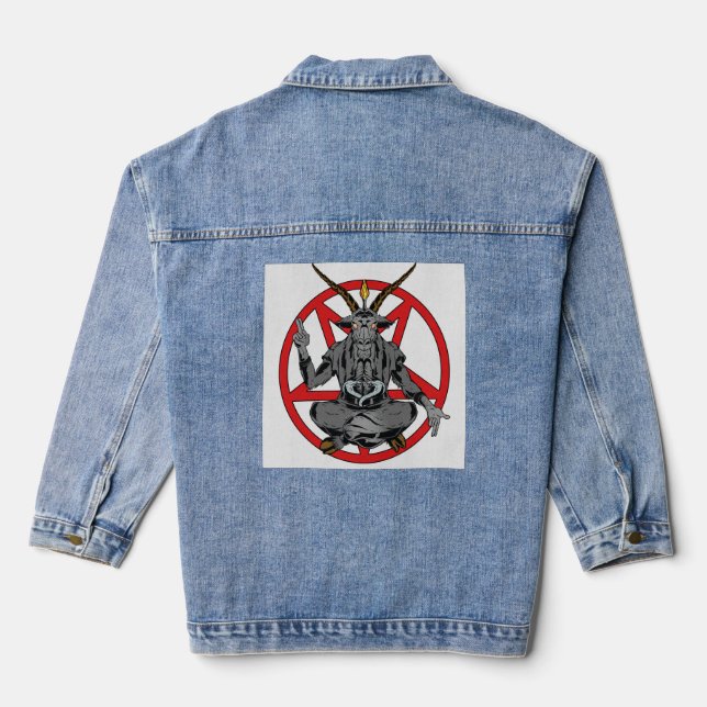 Baphomet roi de l'enfer  denim jacket (Back)