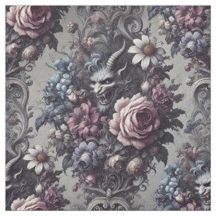 Baphomet’s Bouquet – Gothic Statement Tile Fabric