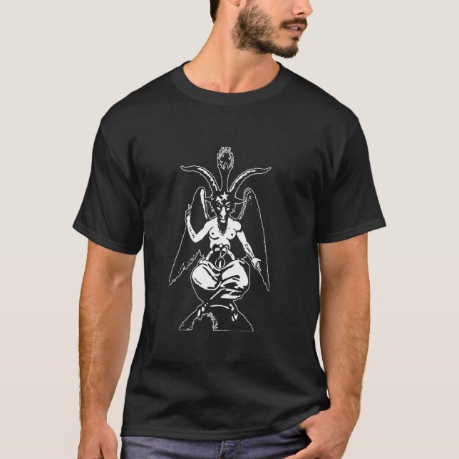 Baphomet - Satan Demon Pan Lucifer 666 Evil Devil  T-Shirt (Front)