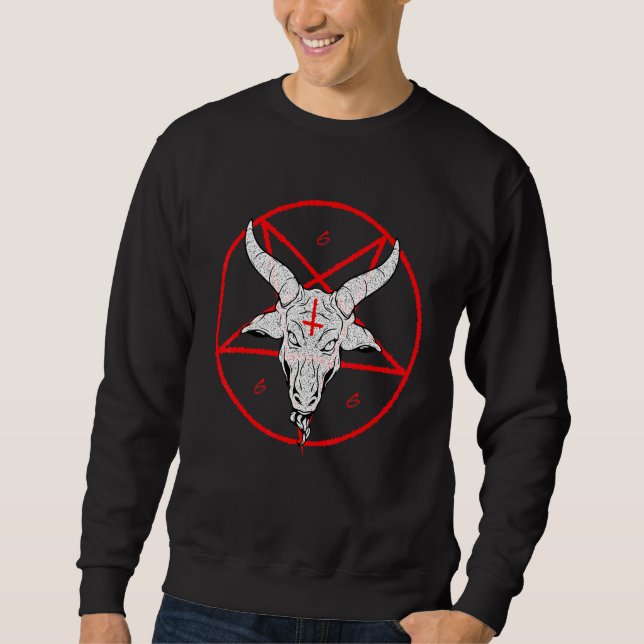 Baphomet  Satan Lucifer Belzebu Sweatshirt (Front)