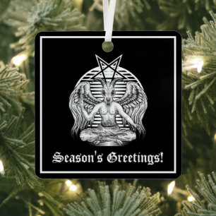 Baphomet Satanic Metal Tree Decoration