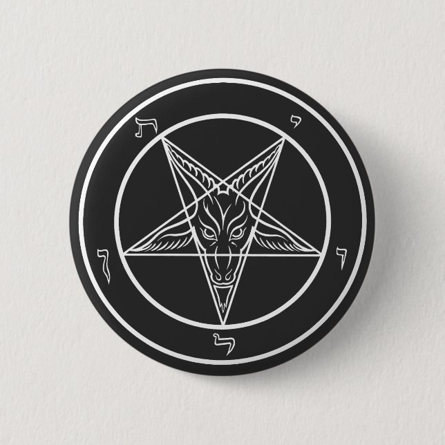 Baphomet Sigil CoS 6 Cm Round Badge (Front)