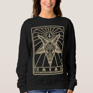 Baphomet Tarot Inverted Cross Leviathan Cross Goat Sweatshirt