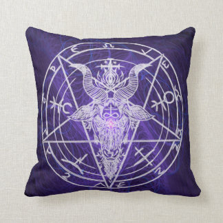 Baphomet Void Energy Black Light Cushion