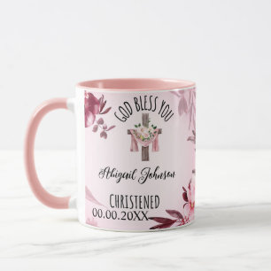 Baptised Christened Name Date God Bless You Custom Mug